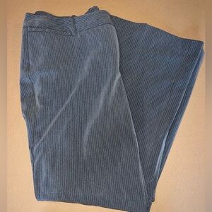 Gray pinstriped pants